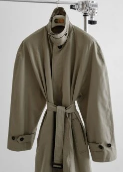 The Frankie Shop Decima Trench Coat - Slate Green 25 The Frankie Shop Decima Trench Coat - Slate Green