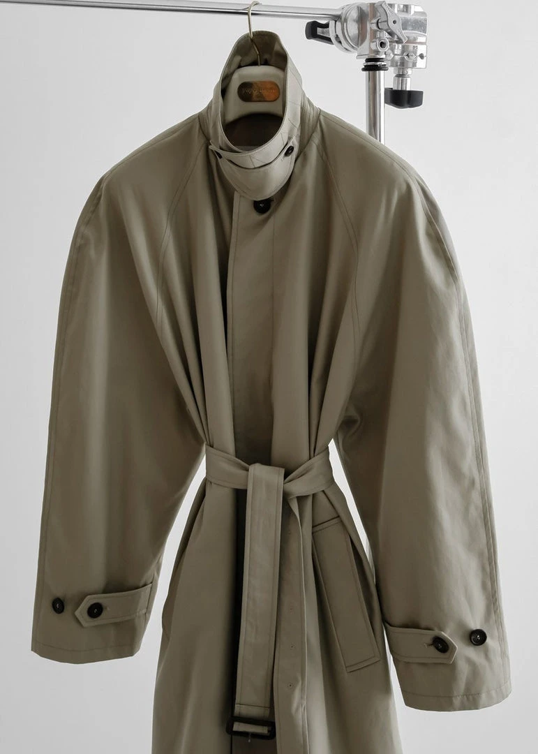 The Frankie Shop Decima Trench Coat - Slate Green 8 The Frankie Shop Decima Trench Coat - Slate Green