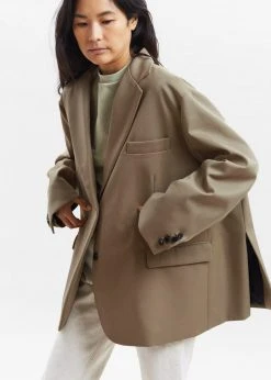 Stage Frankie Oversized Boyfriend Blazer - Desert Taupe