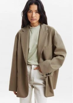 Stage Frankie Oversized Boyfriend Blazer - Desert Taupe
