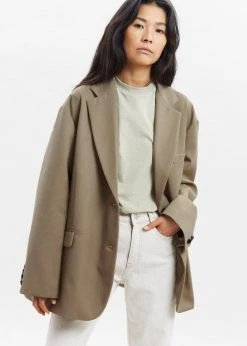 Stage Frankie Oversized Boyfriend Blazer - Desert Taupe