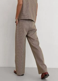 The Frankie Shop CLOTHING Desio Houndstooth Pants - Chocolate 22 The Frankie Shop CLOTHING Desio Houndstooth Pants - Chocolate