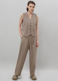 The Frankie Shop CLOTHING Desio Houndstooth Pants - Chocolate 15 The Frankie Shop CLOTHING Desio Houndstooth Pants - Chocolate