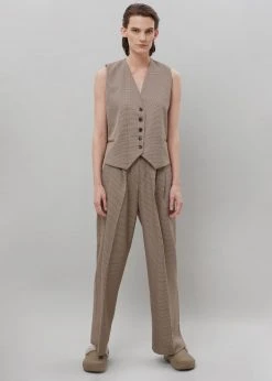 The Frankie Shop CLOTHING Desio Houndstooth Pants - Chocolate 21 The Frankie Shop CLOTHING Desio Houndstooth Pants - Chocolate