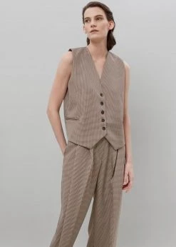 The Frankie Shop CLOTHING Desio Houndstooth Pants - Chocolate 17 The Frankie Shop CLOTHING Desio Houndstooth Pants - Chocolate