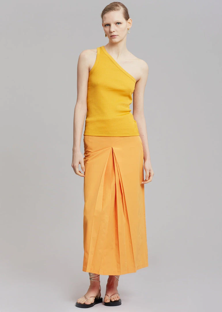 Inni Didi Pleated Midi Skirt - Orange CLOTHING 2 Inni Didi Pleated Midi Skirt - Orange CLOTHING