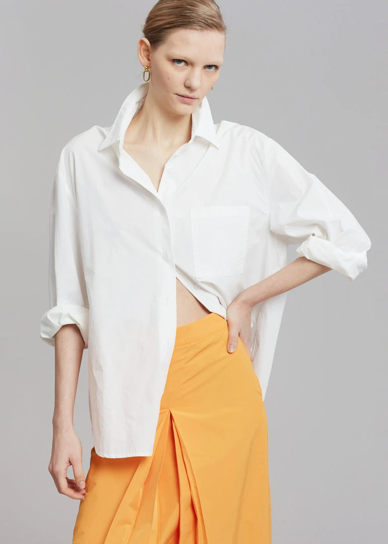 Inni Didi Pleated Midi Skirt - Orange CLOTHING 6 Inni Didi Pleated Midi Skirt - Orange CLOTHING