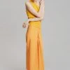 Inni Didi Pleated Midi Skirt - Orange CLOTHING