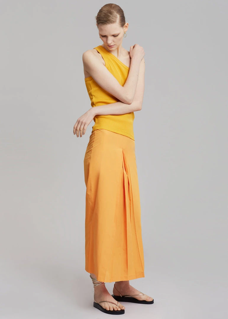 Inni Didi Pleated Midi Skirt - Orange CLOTHING 1 Inni Didi Pleated Midi Skirt - Orange CLOTHING