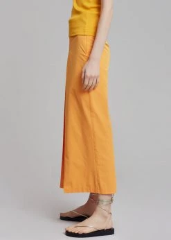 Inni Didi Pleated Midi Skirt - Orange CLOTHING 12 Inni Didi Pleated Midi Skirt - Orange CLOTHING