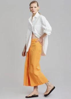 Inni Didi Pleated Midi Skirt - Orange CLOTHING 13 Inni Didi Pleated Midi Skirt - Orange CLOTHING