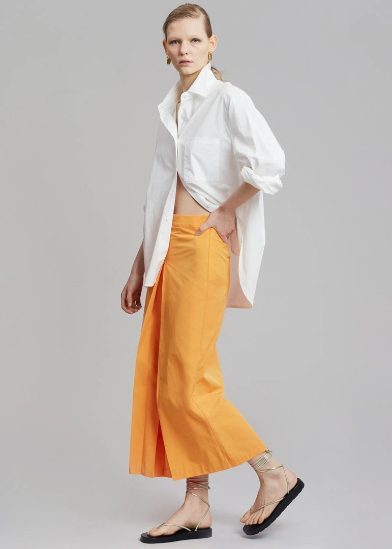 Inni Didi Pleated Midi Skirt - Orange CLOTHING 5 Inni Didi Pleated Midi Skirt - Orange CLOTHING