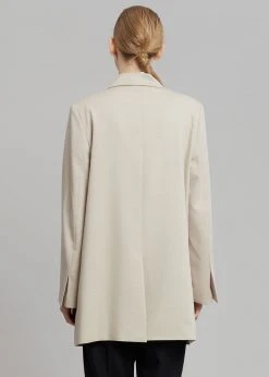 The Frankie Shop Dillon Split Hem Jacket - Cream