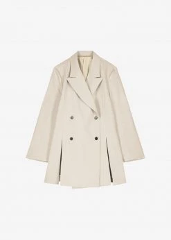 The Frankie Shop Dillon Split Hem Jacket - Cream