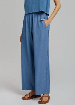 Cafe Noir Dua Loose Pants - Medium Wash CLOTHING 13 Cafe Noir Dua Loose Pants - Medium Wash CLOTHING