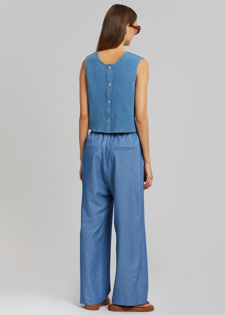 Cafe Noir Dua Loose Pants - Medium Wash CLOTHING 8 Cafe Noir Dua Loose Pants - Medium Wash CLOTHING