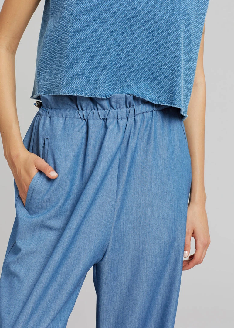 Cafe Noir Dua Loose Pants - Medium Wash CLOTHING 4 Cafe Noir Dua Loose Pants - Medium Wash CLOTHING