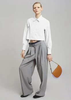 Maimia CLOTHING Ede Cropped Button Shirt - White 14 Maimia CLOTHING Ede Cropped Button Shirt - White