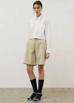 Maimia CLOTHING Ede Cropped Button Shirt - White 12 Maimia CLOTHING Ede Cropped Button Shirt - White