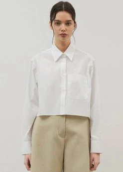 Maimia CLOTHING Ede Cropped Button Shirt - White