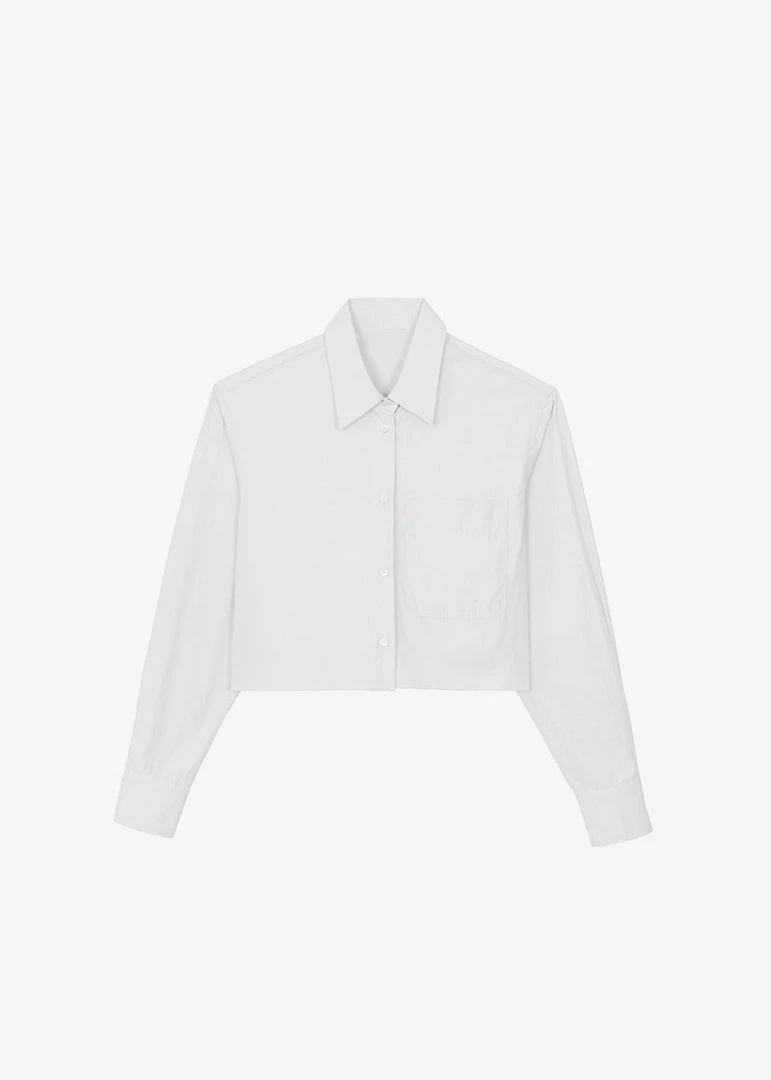 Maimia CLOTHING Ede Cropped Button Shirt - White 9 Maimia CLOTHING Ede Cropped Button Shirt - White