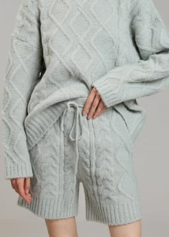 The Frankie Shop Eira Knit Shorts - Celadon