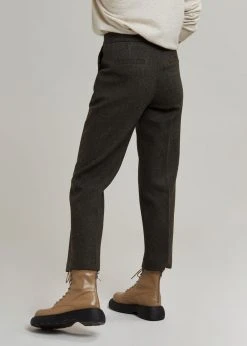 Plus Hong Elan Herringbone Pants - Dark Grey Melange 10 Plus Hong Elan Herringbone Pants - Dark Grey Melange