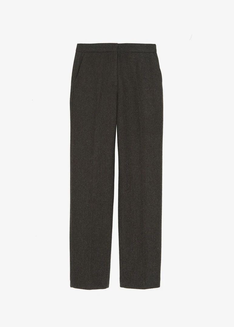 Plus Hong Elan Herringbone Pants - Dark Grey Melange 6 Plus Hong Elan Herringbone Pants - Dark Grey Melange