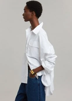 The Frankie Shop Elara Oversized Shirt - Optic White