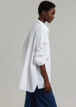 The Frankie Shop Elara Oversized Shirt - Optic White