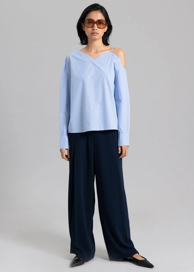 Sandalwood Eliz Shirt - Blue Stripe 3 Sandalwood Eliz Shirt - Blue Stripe