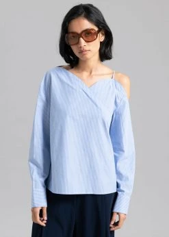 Sandalwood Eliz Shirt - Blue Stripe 10 Sandalwood Eliz Shirt - Blue Stripe
