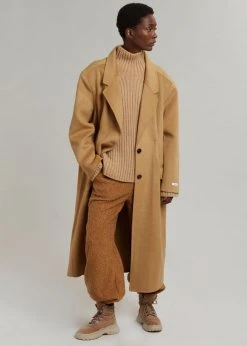 The Frankie Shop Elkin Tailored Overcoat - Camel CLOTHING
