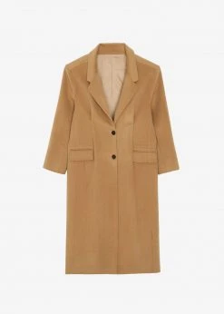 The Frankie Shop Elkin Tailored Overcoat - Camel CLOTHING