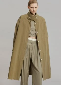 The Frankie Shop CLOTHING Emma Trench Coat - Sand