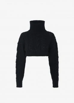 3.another Esme Cropped Sweater - Black CLOTHING 11 3.another Esme Cropped Sweater - Black CLOTHING