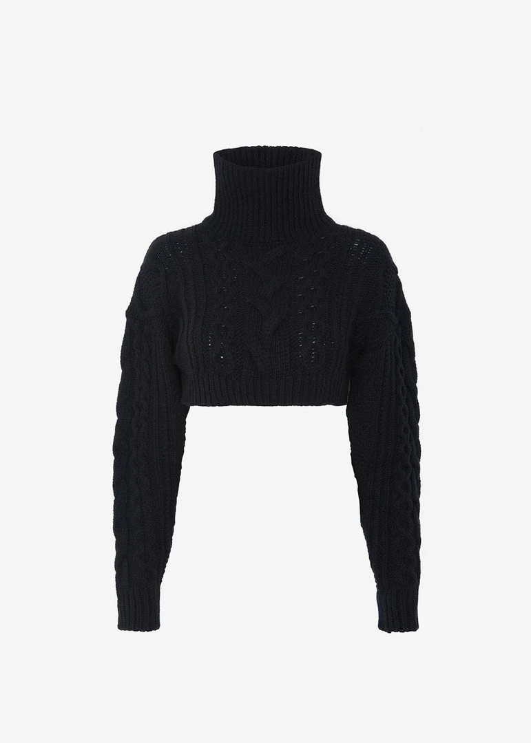 3.another Esme Cropped Sweater - Black CLOTHING 6 3.another Esme Cropped Sweater - Black CLOTHING