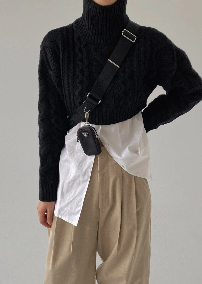 3.another Esme Cropped Sweater - Black CLOTHING 4 3.another Esme Cropped Sweater - Black CLOTHING