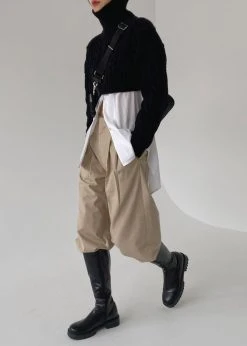 3.another Esme Cropped Sweater - Black CLOTHING