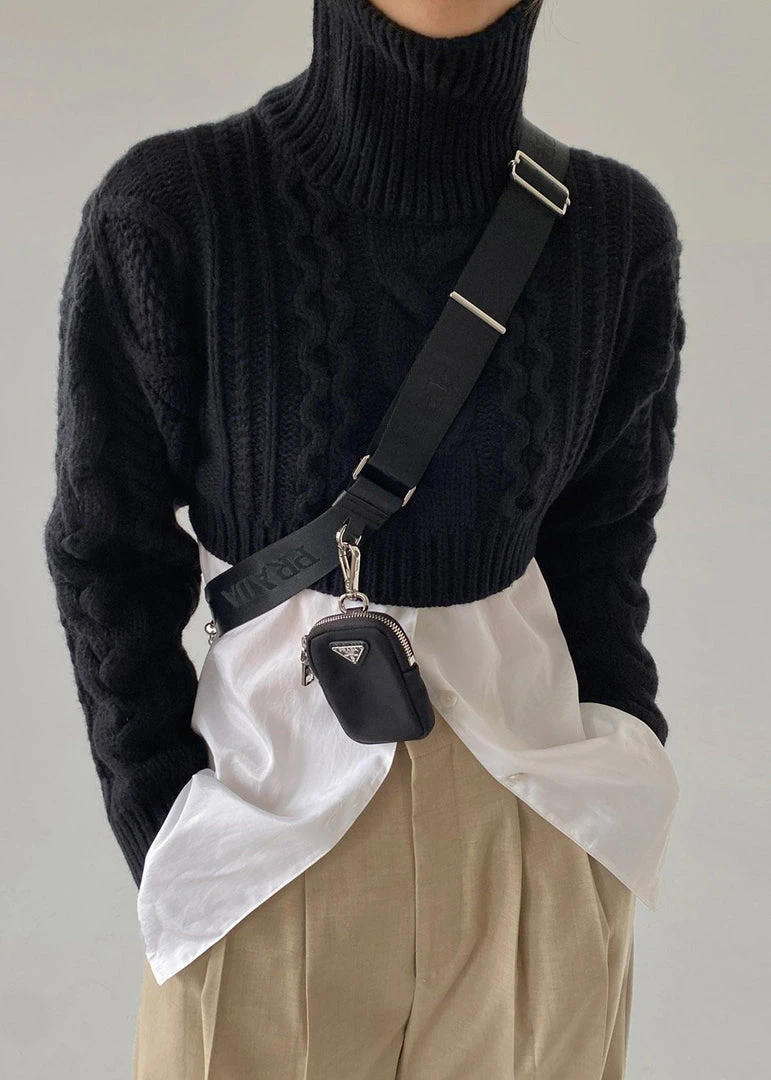 3.another Esme Cropped Sweater - Black CLOTHING 1 3.another Esme Cropped Sweater - Black CLOTHING