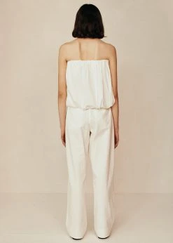CLOTHING Esse Studios Tailored Cotton Trousers - Ivory 16 CLOTHING Esse Studios Tailored Cotton Trousers - Ivory