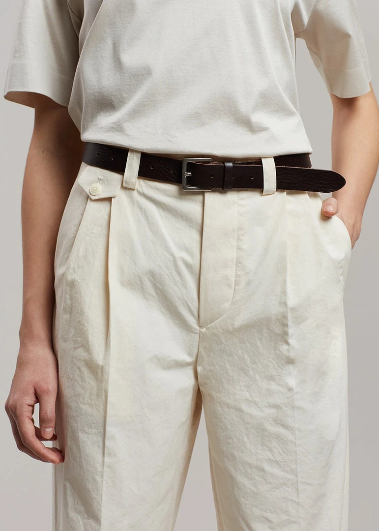 CLOTHING Esse Studios Tailored Cotton Trousers - Ivory 3 CLOTHING Esse Studios Tailored Cotton Trousers - Ivory