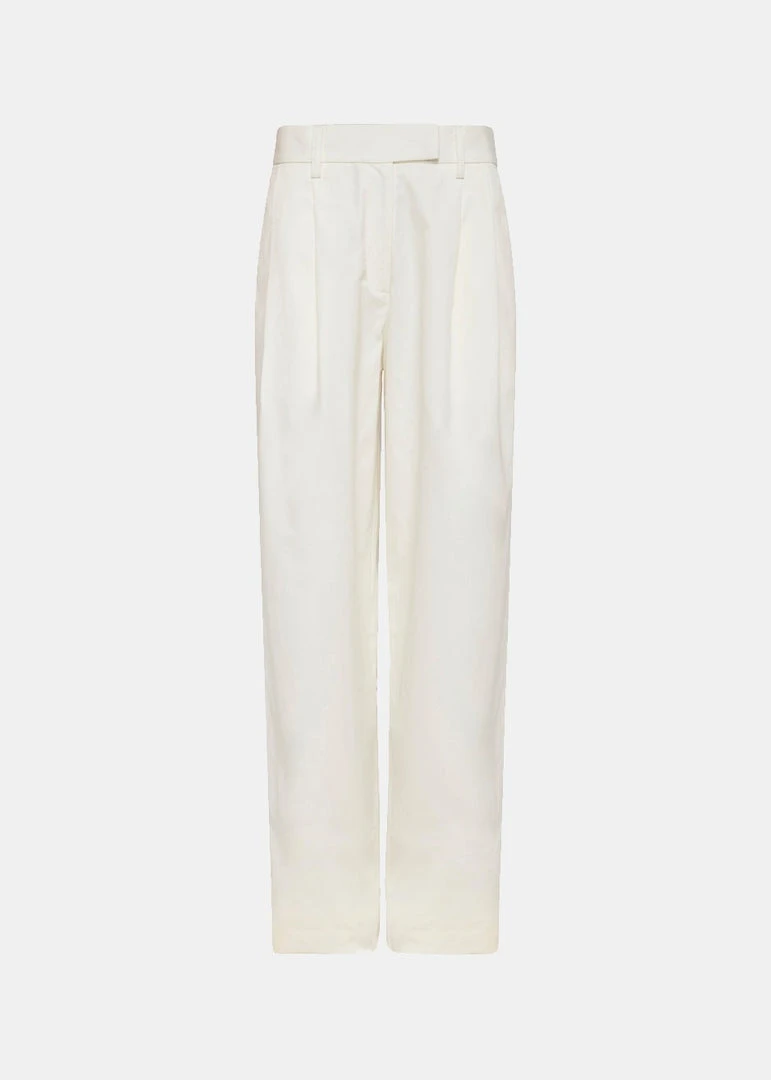 CLOTHING Esse Studios Tailored Cotton Trousers - Ivory 9 CLOTHING Esse Studios Tailored Cotton Trousers - Ivory