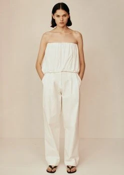 CLOTHING Esse Studios Tailored Cotton Trousers - Ivory 15 CLOTHING Esse Studios Tailored Cotton Trousers - Ivory