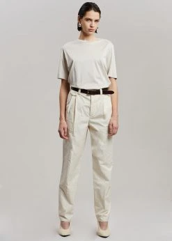 CLOTHING Esse Studios Tailored Cotton Trousers - Ivory