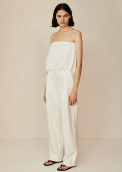 CLOTHING Esse Studios Tailored Cotton Trousers - Ivory 14 CLOTHING Esse Studios Tailored Cotton Trousers - Ivory