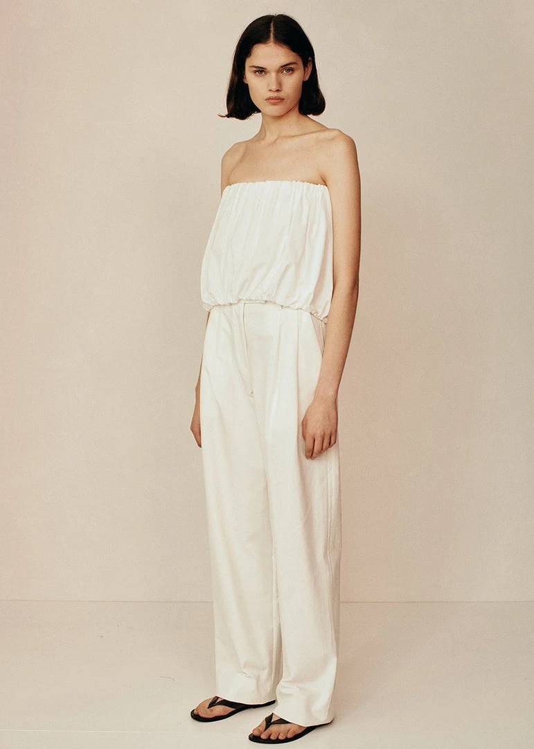 CLOTHING Esse Studios Tailored Cotton Trousers - Ivory 6 CLOTHING Esse Studios Tailored Cotton Trousers - Ivory