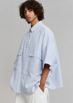 Farmers Market Ethan Pocket Shirt - Blue Stripe