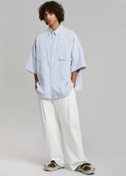 Farmers Market Ethan Pocket Shirt - Blue Stripe