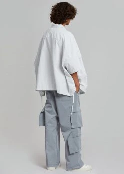 Farmers Market Ethan Pocket Shirt - Slate Stripe